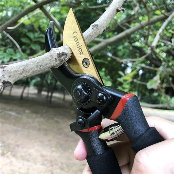 8" Professional Premium Titanium Bypass Pruning Shears (GPPS-1003), Hand Pruners - Picture 5 of 7